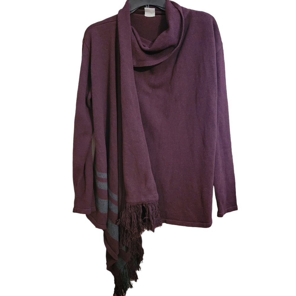 Cabi Port Fringe Wrap Cardigan Sweater